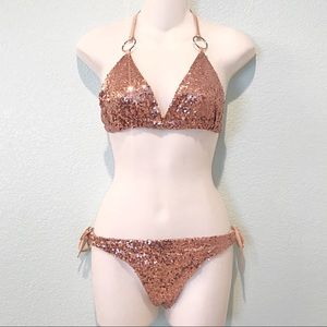 gold sparkly swimsuit